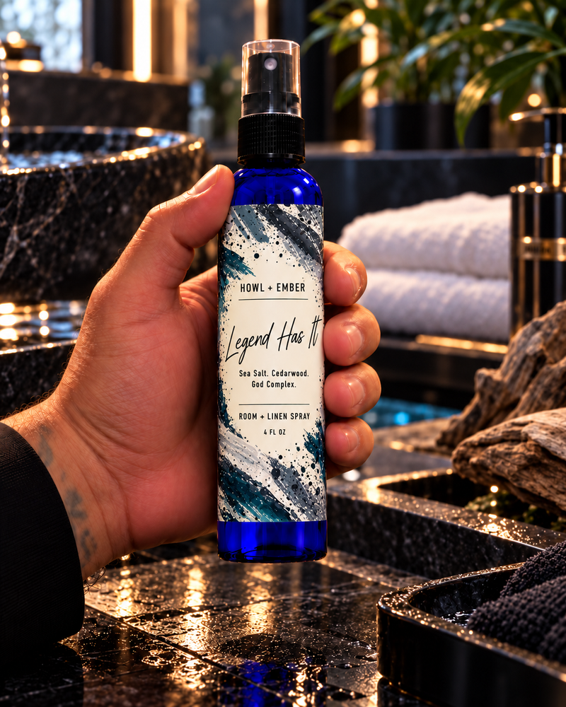 Legend Has It — Sea Salt. Cedarwood. God Complex. — Howl + Ember room and linen spray