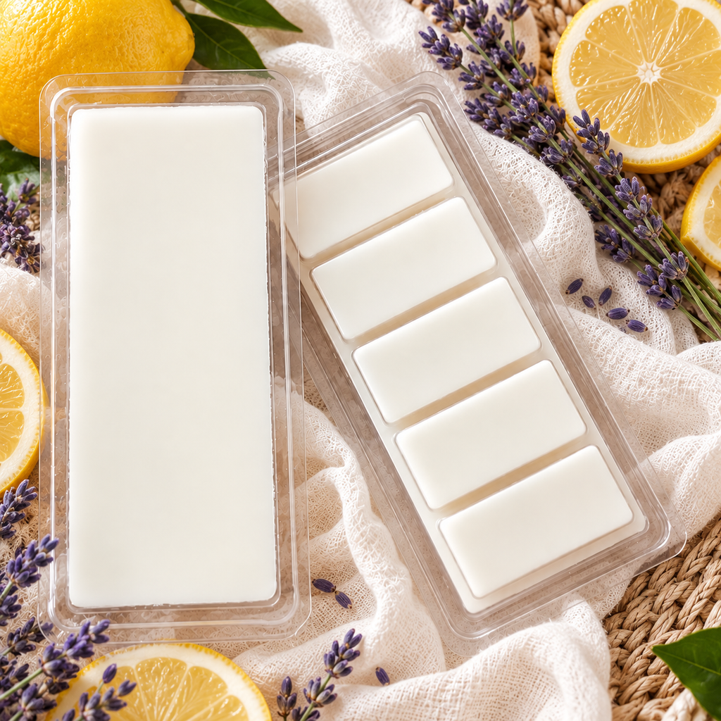 Howl + Ember Lemon + Lavender wax melts styled product photo