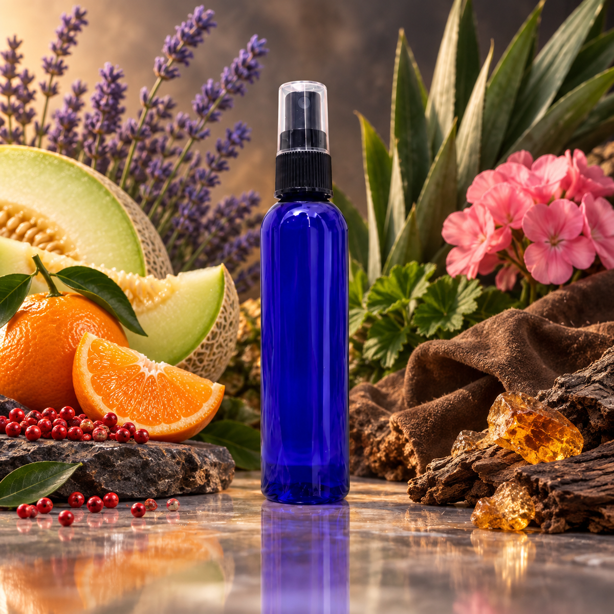Howl + Ember MAN Room + Linen Spray 4 oz — lavender, honeydew melon, mandarin, pineapple leaf, pink pepper, geranium, suede, patchouli and amber woods