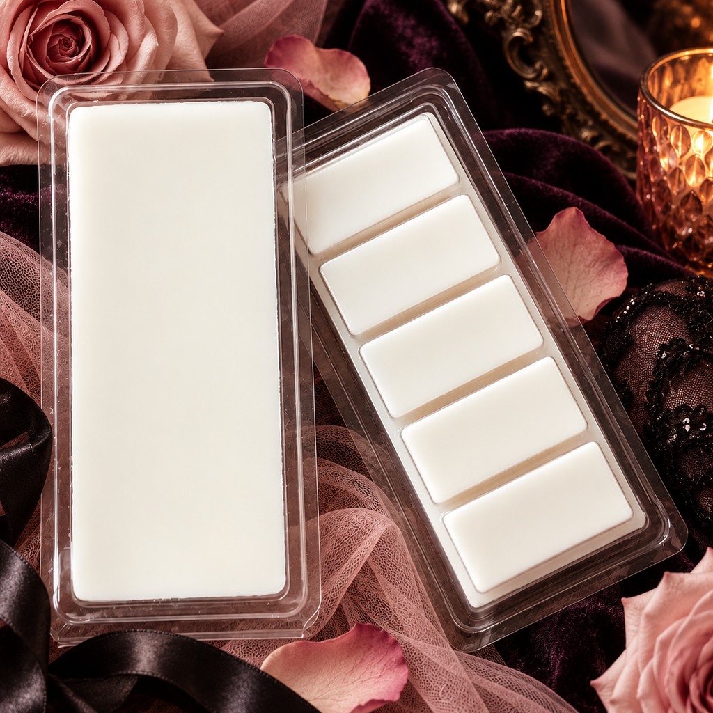 Howl + Ember Midnight Ballerina wax melts styled product photo