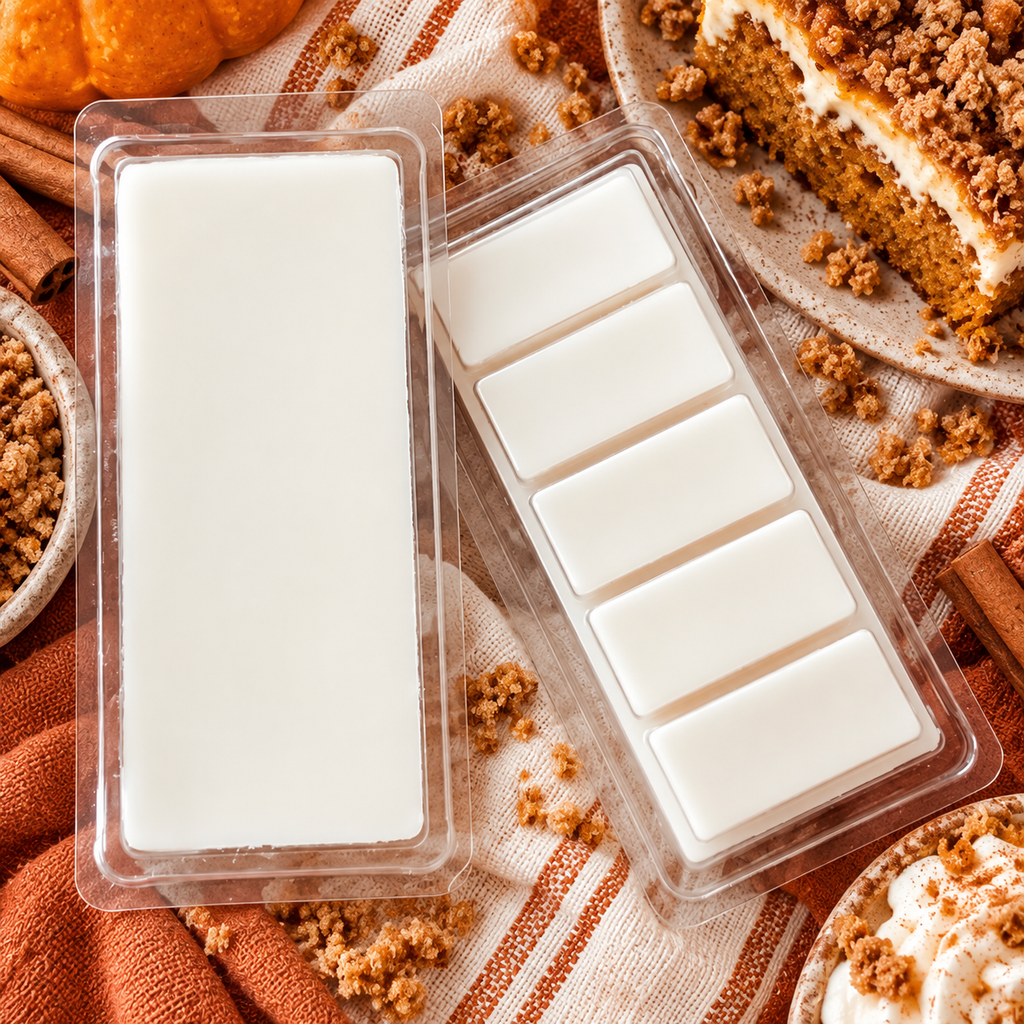 Howl + Ember Pumpkin Crunch Cake Wax Melt styled product photo