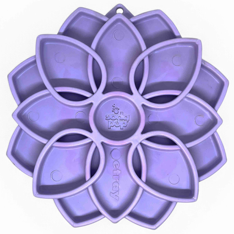 SodaPup Mandala Softie eTray | Suction Cup Slow Feeder Bowl | USA Made