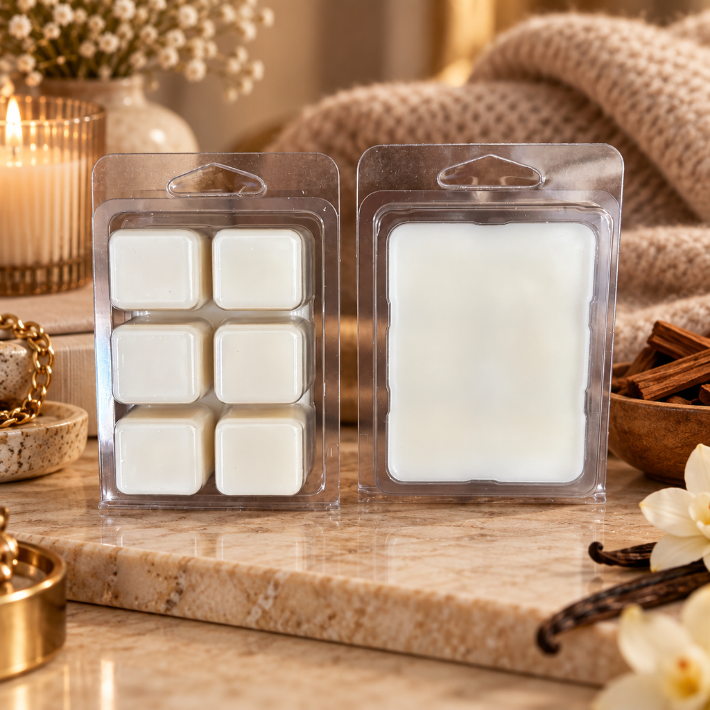 Rich Aunt Energy 2.5 oz wax melt with cashmere, vanilla and sandalwood styling