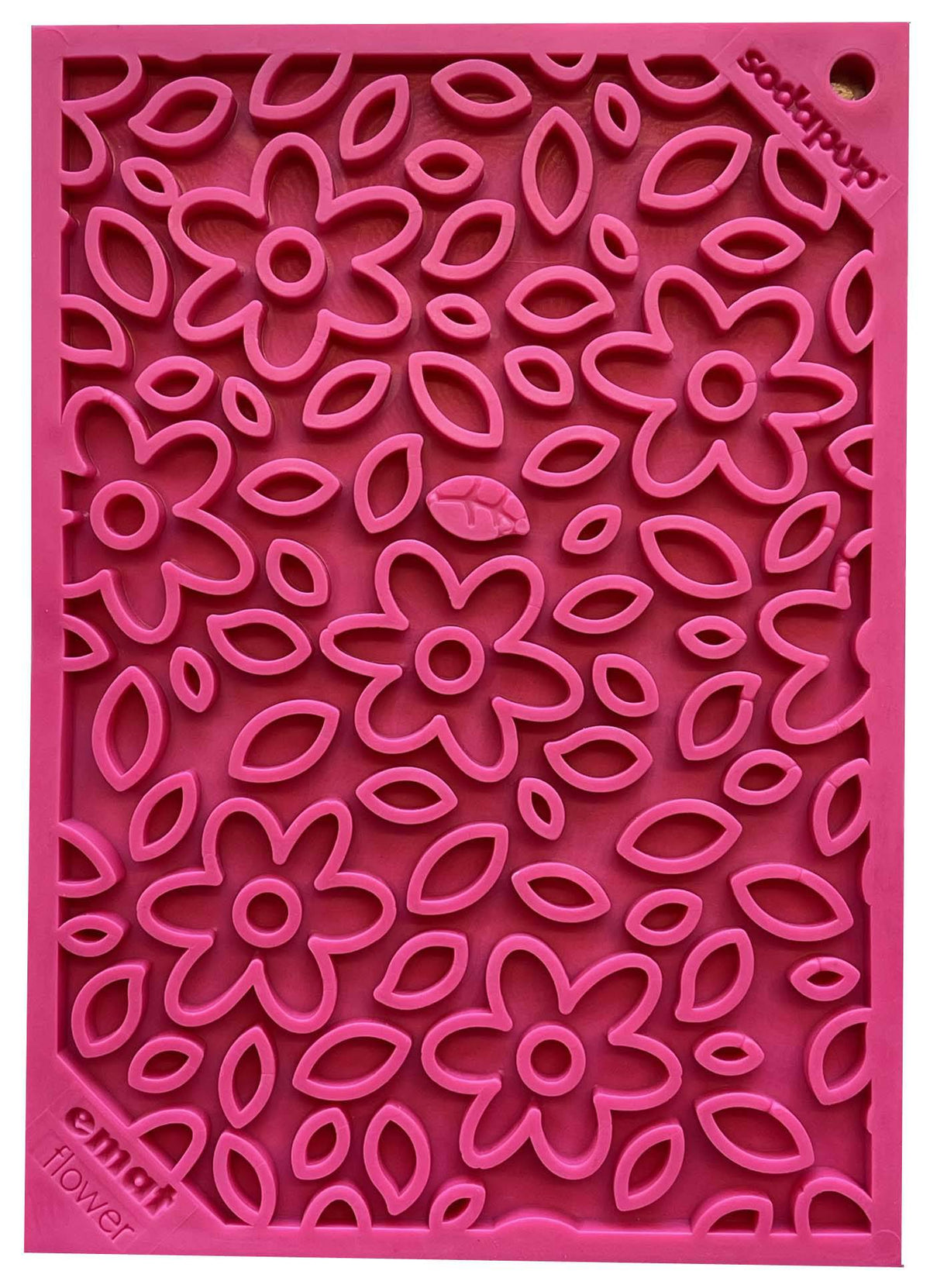 SodaPup Flower Power eMat | Retro Floral Lick Mat for Dogs & Cats | USA Made